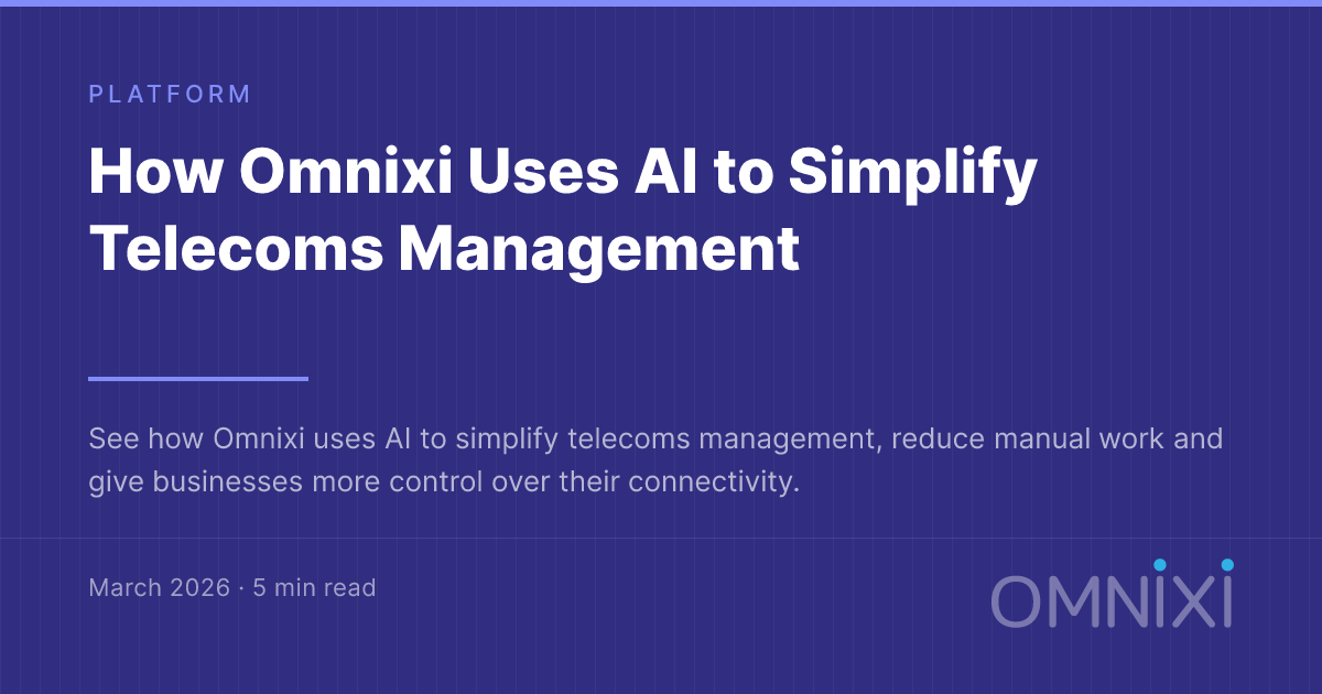 How Omnixi Uses AI to Simplify Telecoms Management